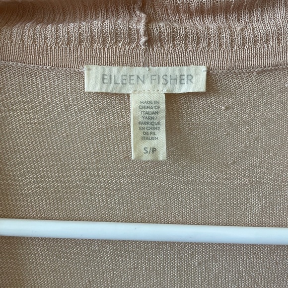 Eileen fisher cream linen blend light weight long cardigan - Picture 4 of 4